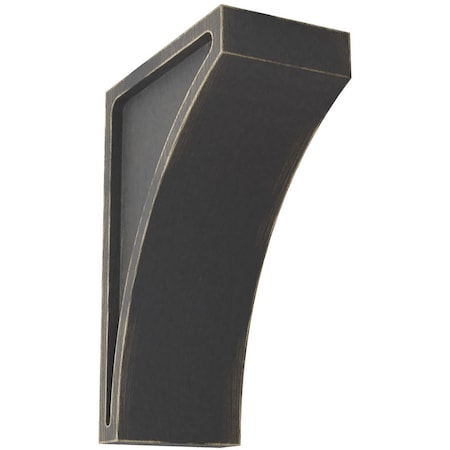 Ekena Millwork 3"W x 5 1/2"D x 8"H Medium Lawson Wood Vintage Decor Corbel, Black CORWD03X05X08LWBL